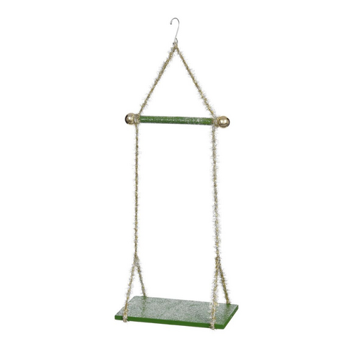 Double Elf Swing 56cm Green & Gold