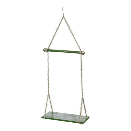 Double Elf Swing 62cm Green & Gold
