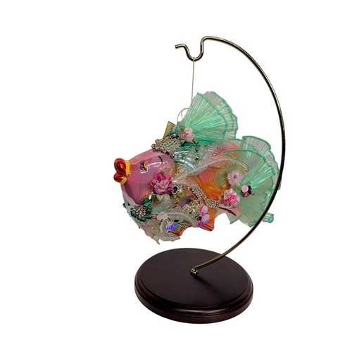 Jewel Pink Fish Hanging Ornament