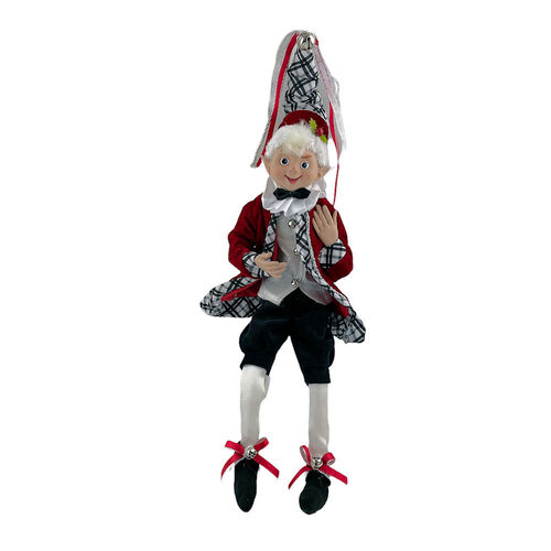 RAZ Red Silver & Black Elf Girl 40cm