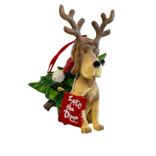 Puppy Dog "I Ate the Tree" Ornament 10cm