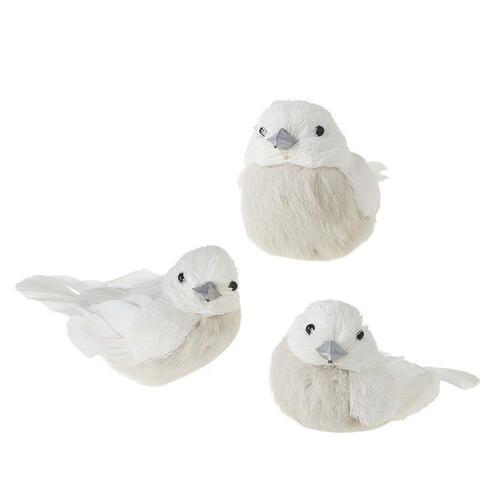 Winter Cottage White Bird 1pc 3A 12cm