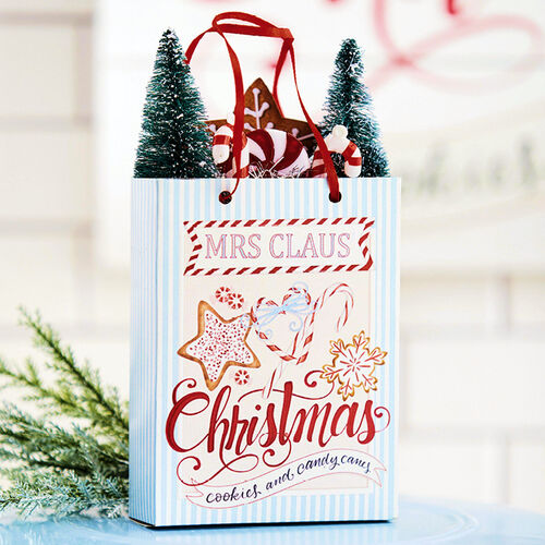 RAZ Mrs Claus Shopping Bag Hanging 21cm