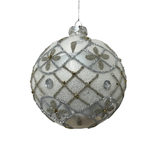 RAZ Champagne Diamond Point Jewelled Ball 10cm