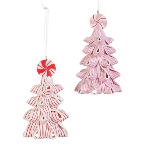 Peppermint Swirl Tree 2 Asst 11cm