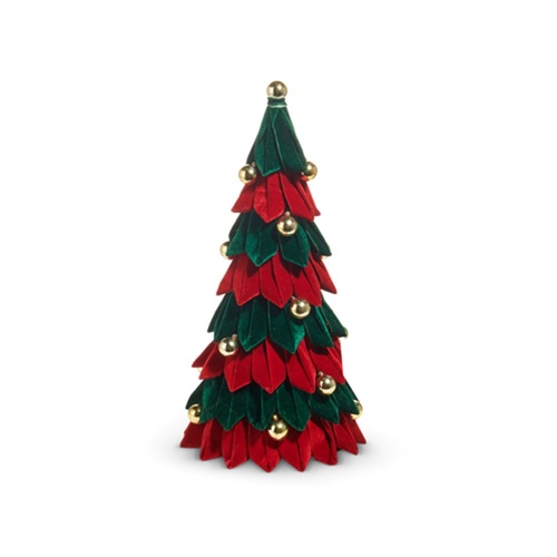 Red & Green Velvet Tree 52cm