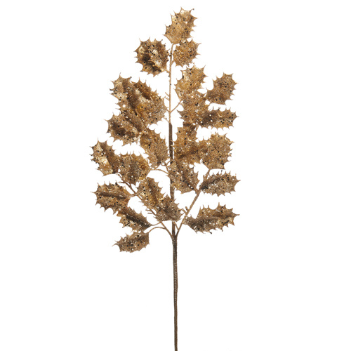 Gold Holly Spray 69cm