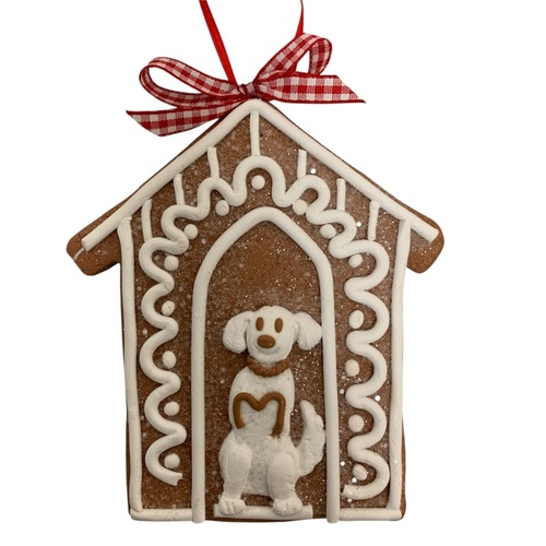 Dog Hanging Ornament Straight Roof 11cm