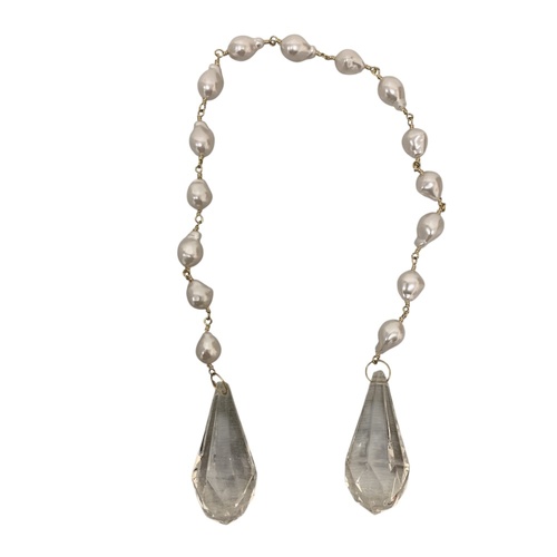 Pearl Chain Jewel Drop 43cm