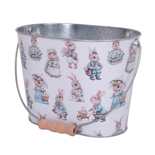 Oval Old World Easter Bucket 20cm