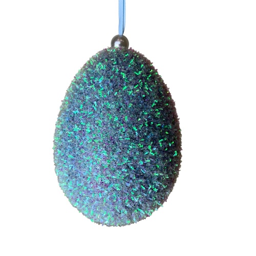 Hanging Egg Blue 15cm