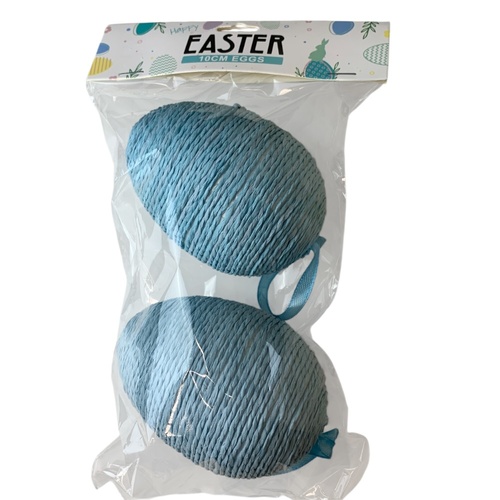 Hanging Eggs Blue 10cm