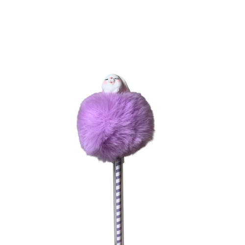 Pompom Bunny Purple Pen 