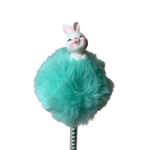 Pompom Bunny Blue Pen 