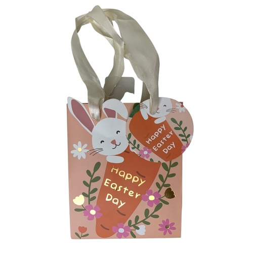 Easter Gift Bag Bunny w/ Carrot 14cm