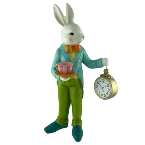 Mad Hatter Standing with Clock 46cm