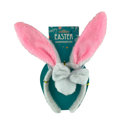 Easter Bunny Set Plush Pink