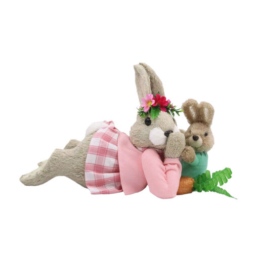 Mrs Easter Bunnies Laying Down 37cm