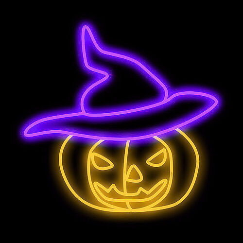Pumpkin with Witches Hat 80cm