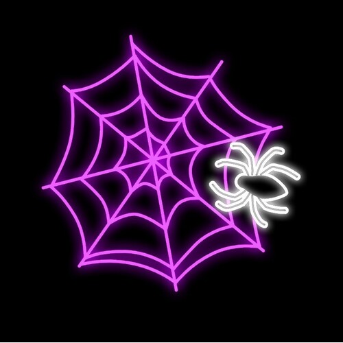 Halloween Spider in Web Flashing 1m