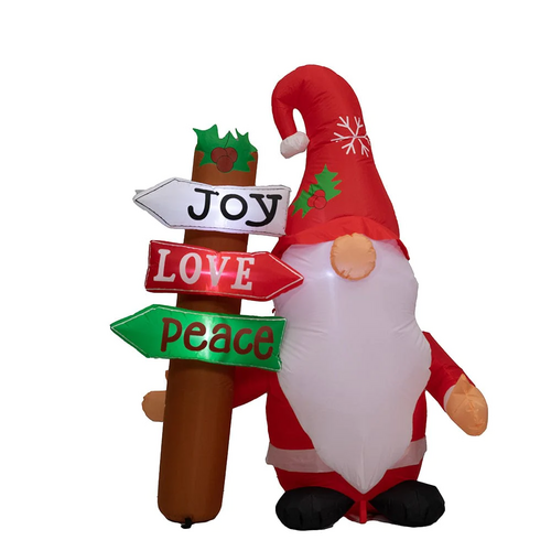 Inflatable Gnome with Sign 150cm