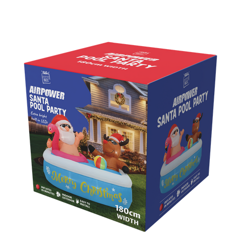 Inflatable Christmas Swimming Pool Scene 180cm