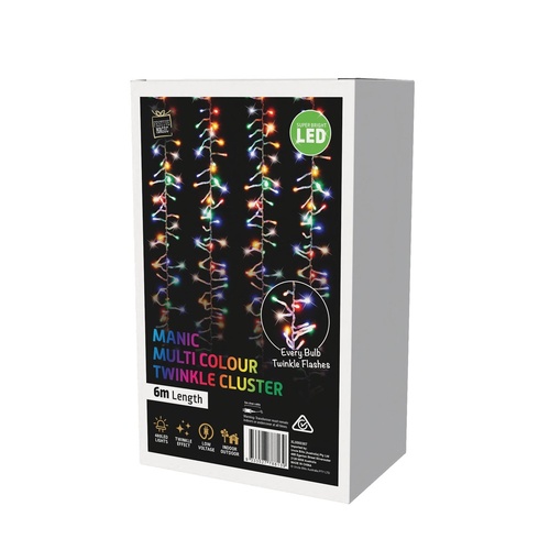 LED Twinkle Cluster Multicolour 600cm