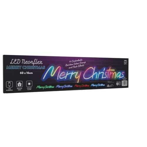 Neonflex Merry Christmas Sign 60cm