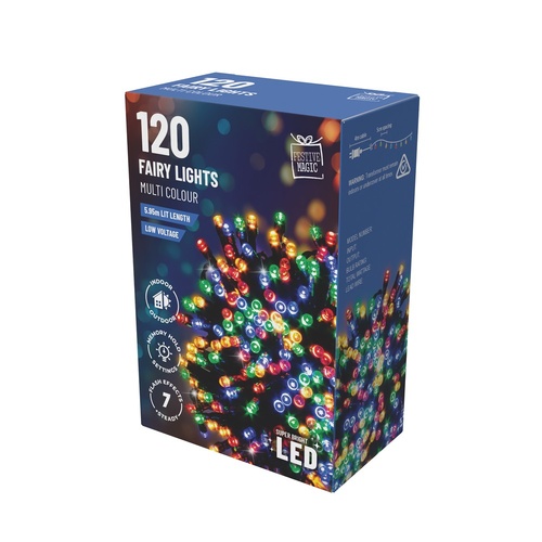 LED 120 Flashing Multicolour Fairy Lights