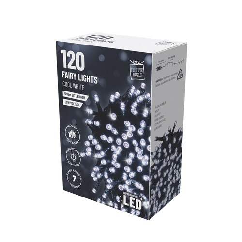 LED 120 Flashing Cool White Fairy Lights