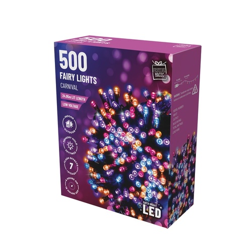 LED 500 Fairy Lights w.Timer Carnival