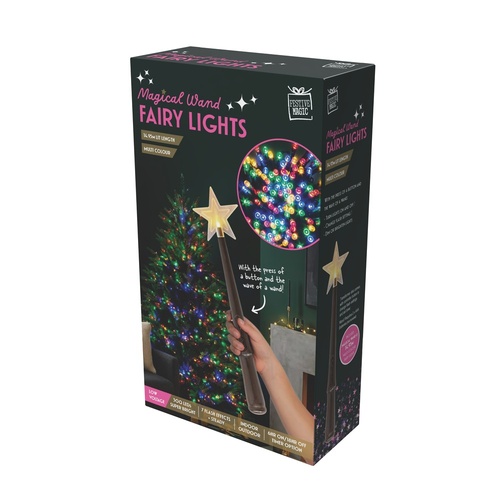 LED 300 Fairy Lights Multicolour w. Wand Control