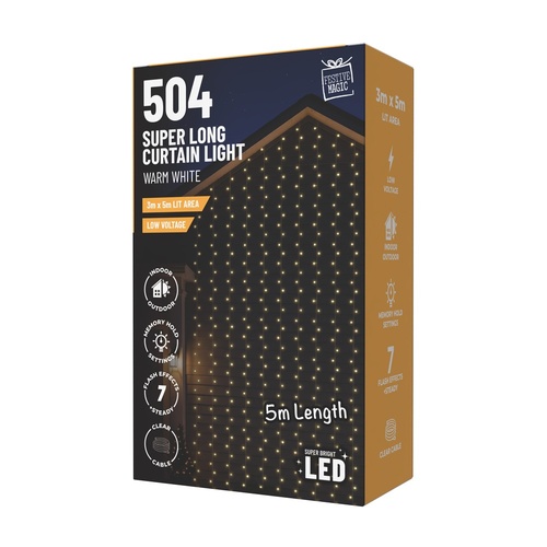 LED 504 Curtain Lights Warm White