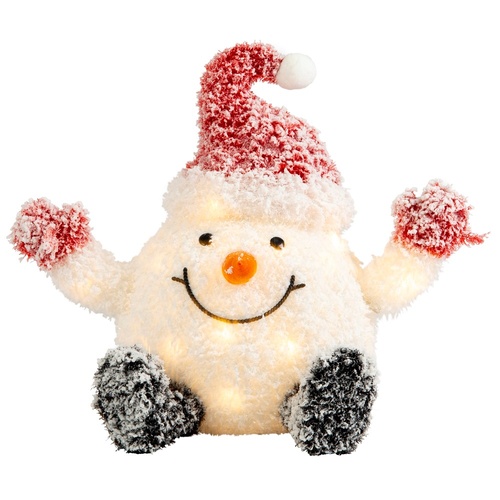 LED Frosty Snowman w. Santa Hat 57cm