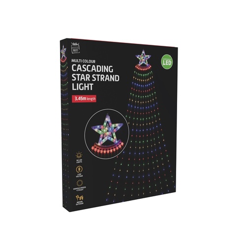 Cascading Star Strand Light Multicolour 180cm