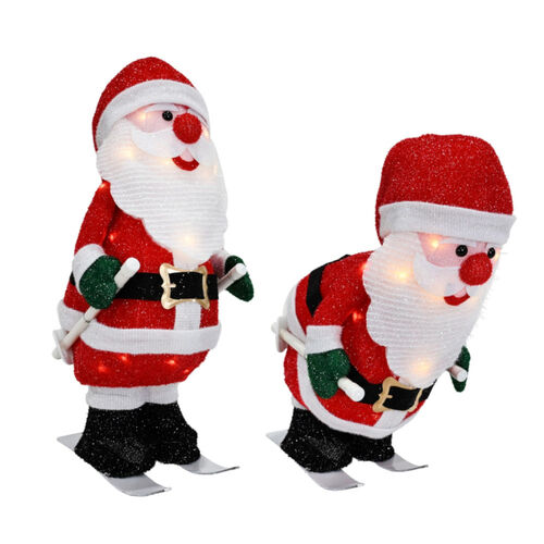 LED Skiing Animated Santa 50cm