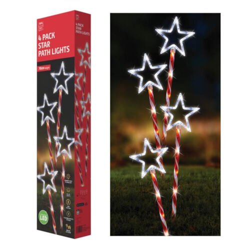 LED Candy Star Path Lights 4pc 74cm