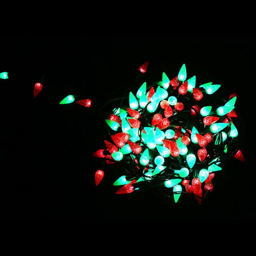 Pinecone Lights 200 Red & Green