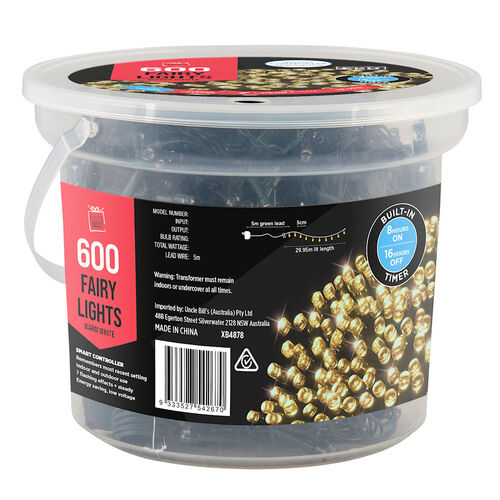 LED Fairy Lights Warm White 600pc