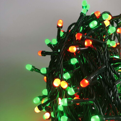 Frosted String Lights 320 LED Red & Green