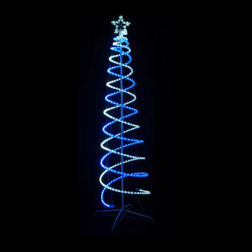 Double Spiral Tree 2.1m Blue White