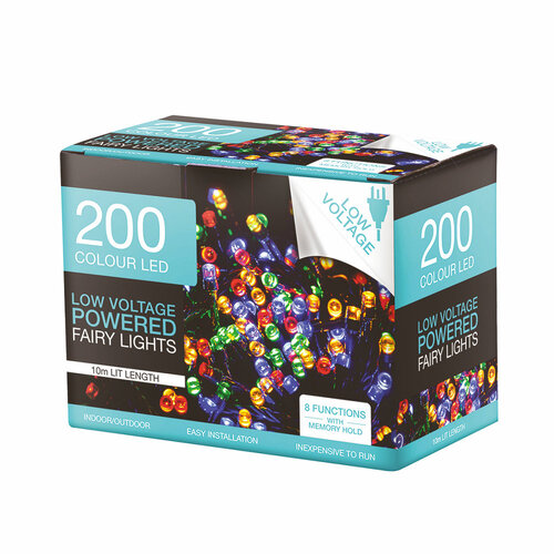 200 LED Fairy Lights Multicolour