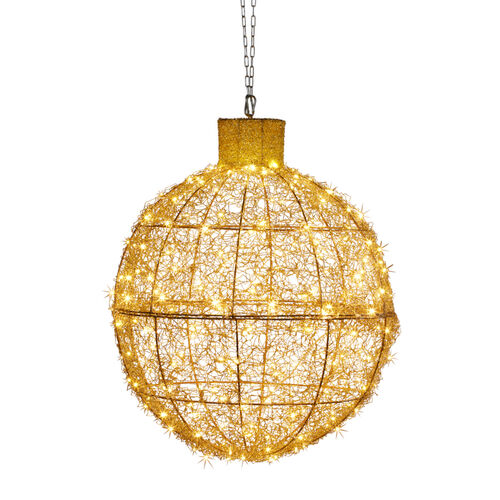 Light Up Bauble with Gold Lights 