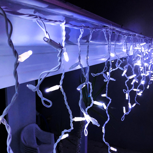 Icicle Lights COOL WHITE 4.8m Extendable