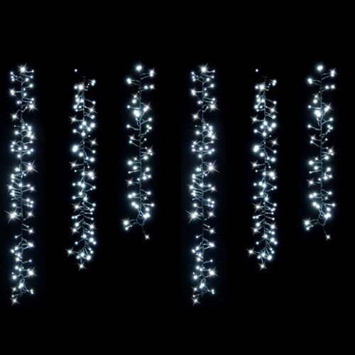 Solar LED Tree Clusters 480 6pk Cool White