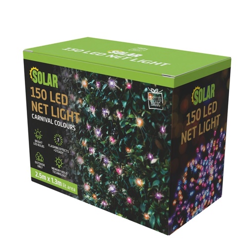 Solar LED Net Lights 150 Carnival