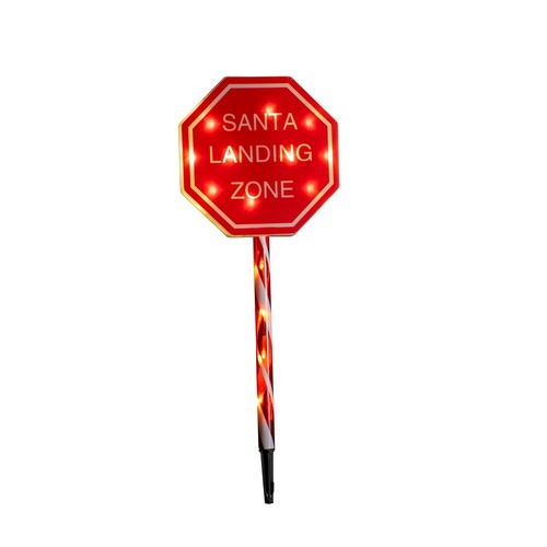 Solar 2in1 Santa Stop/Landing Zone Sign 57cm