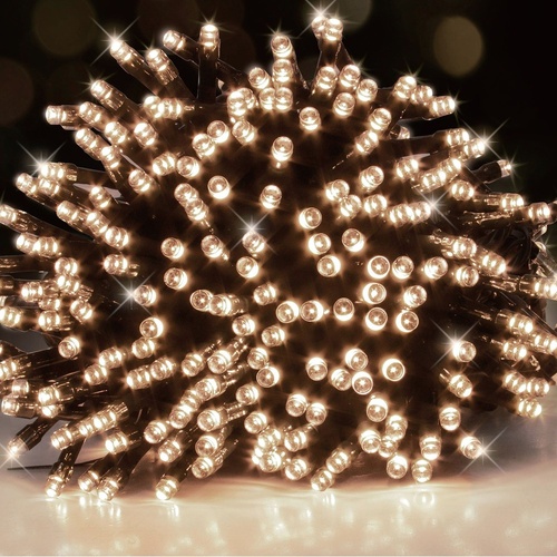 Solar USB Dual LED Fairy Lights 1000 Warm White