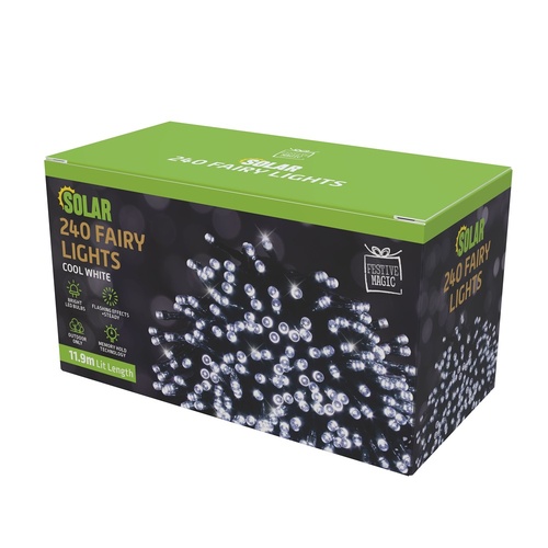 Solar Fairy Lights 240 Cool White