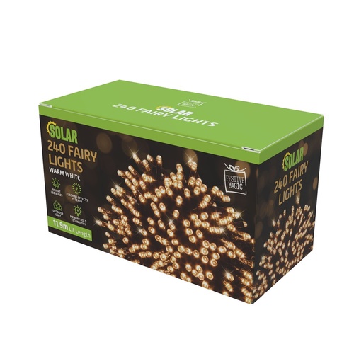 Solar Fairy Lights 240 Warm White